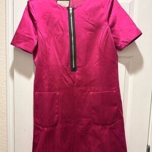 Gucci Fuchsia Satin Dress with Zipper